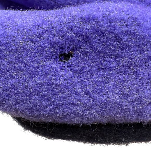 James Peter Vintage Purple & Black Wool Cashmere Women's Cloche Hat Retro Style - Picture 9 of 13